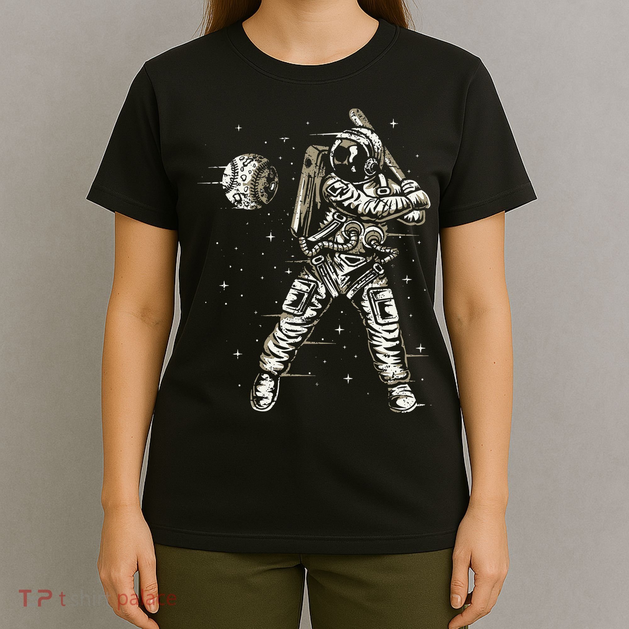 Vintage Baseball Astronaut  Space Baseball T-Shirt