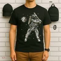 Vintage Baseball Astronaut  Space Baseball T-Shirt thumb 6