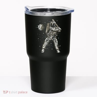Vintage Baseball Astronaut  Space Baseball Tumbler