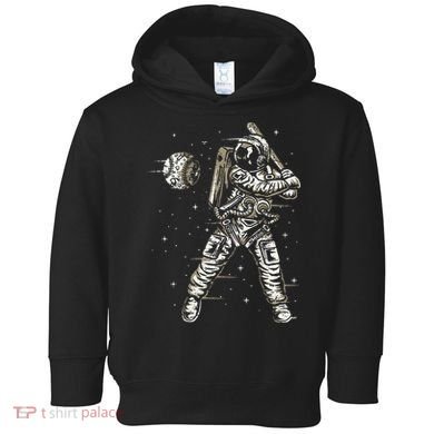 Vintage Baseball Astronaut  Space Baseball Toddler Hoodie