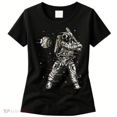 Vintage Baseball Astronaut  Space Baseball Women's T-Shirt