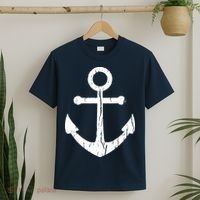 Vintage Boat Anchor Nautical Sailing T-Shirt thumb 2