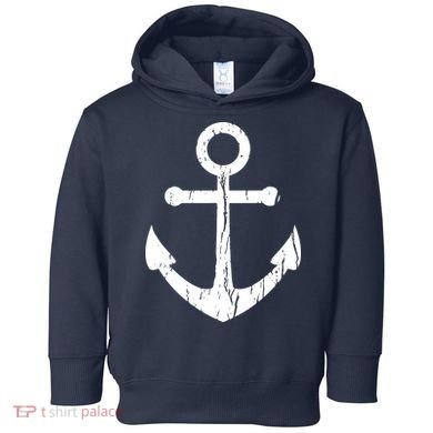 Vintage Boat Anchor Nautical Sailing Toddler Hoodie