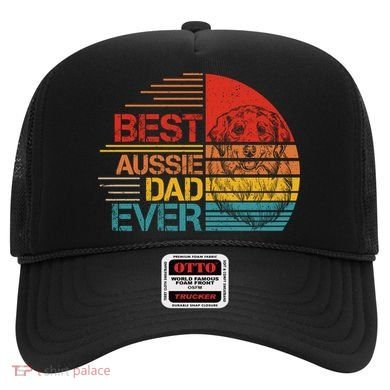 Vintage Best Aussie Dad Ever Australian Shepherd Dad Dog Dad Cool Gift Hat