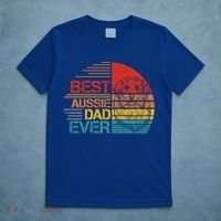 Vintage Best Aussie Dad Ever Australian Shepherd Dad Dog Dad Cool Gift T-Shirt thumb 5