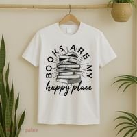 Vintage Books Are My Happy Place T-Shirt thumb 2