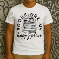 Vintage Books Are My Happy Place T-Shirt thumb 3