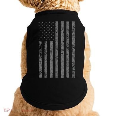 Vintage Black American Flag Doggie Tank