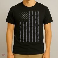 Vintage Black American Flag T-Shirt thumb 3