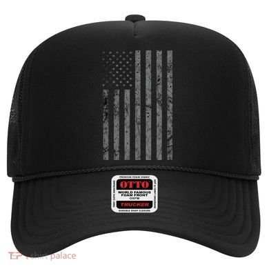 Vintage Black American Flag Hat