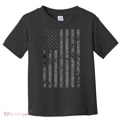 Vintage Black American Flag Toddler T-Shirt