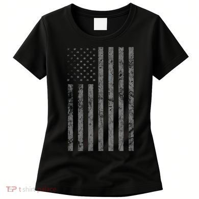 Vintage Black American Flag Women's T-Shirt