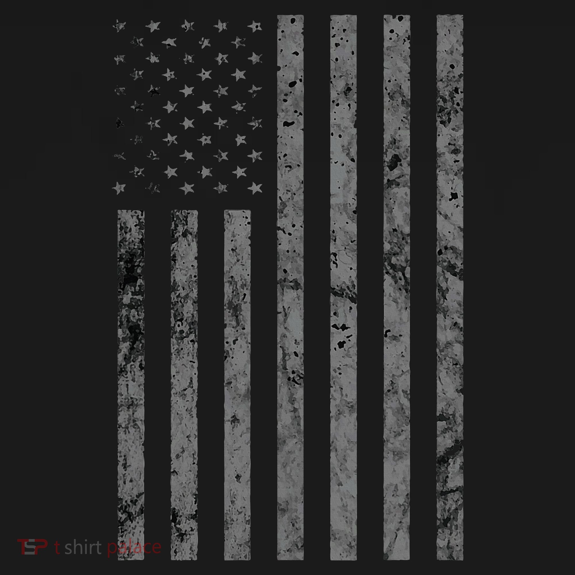 Vintage Black American Flag Kids Long Sleeve Shirt