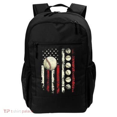Vintage Baseball American Flag Backpack