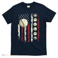 Vintage Baseball American Flag T-Shirt thumb 0