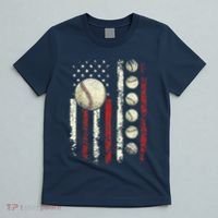 Vintage Baseball American Flag T-Shirt thumb 5