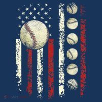 Vintage Baseball American Flag T-Shirt thumb 7