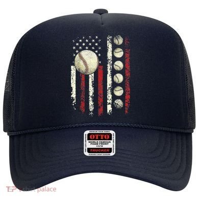 Vintage Baseball American Flag Hat