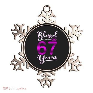 Vintage Blessed By God For 67 Years Old Happy 67th Birthday Ornament
