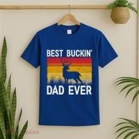 Vintage Best Buckin Dad Ever Deer Hunting Fathers Day Meaningful Gift T-Shirt thumb 2
