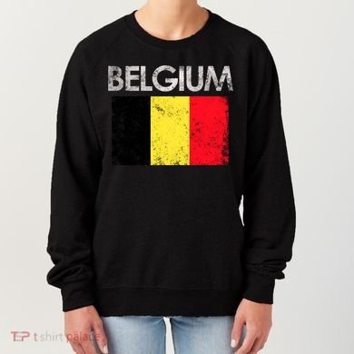 Vintage Belgium Belgian Flag Pride Gift Women's Sweatshirt