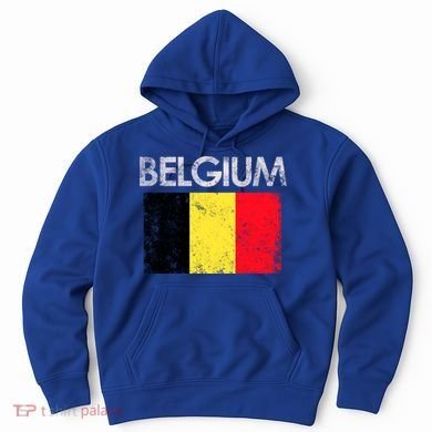 Vintage Belgium Belgian Flag Pride Gift Hoodie