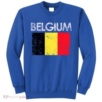 Vintage Belgium Belgian Flag Pride Gift Sweatshirt