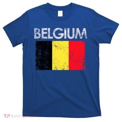 Vintage Belgium Belgian Flag Pride Gift T-Shirt