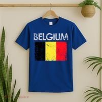 Vintage Belgium Belgian Flag Pride Gift T-Shirt thumb 2