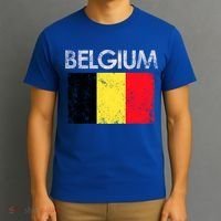 Vintage Belgium Belgian Flag Pride Gift T-Shirt thumb 3