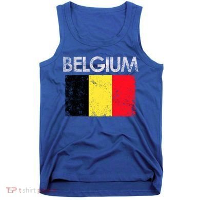 Vintage Belgium Belgian Flag Pride Gift Tank Top