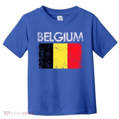 Vintage Belgium Belgian Flag Pride Gift Toddler T-Shirt
