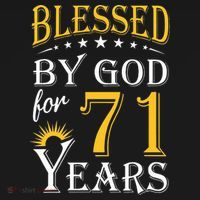 Vintage Blessed By God For 71 Years Happy 71st Birthday T-Shirt thumb 7