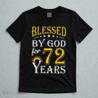 Vintage Blessed By God For 72 Years Happy 72nd Birthday T-Shirt thumb 5
