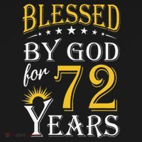 Vintage Blessed By God For 72 Years Happy 72nd Birthday T-Shirt thumb 7