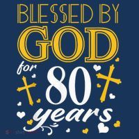 Vintage Blessed By God For 80 Years Happy 80th Birthday T-Shirt thumb 7