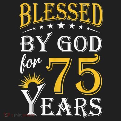 Vintage Blessed by God for 75 years Happy 75th Birthday Present Hat
