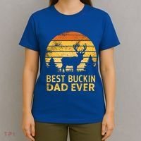 Vintage Best Buckin Dad Ever Mazing Papa Funny Hunting Gift T-Shirt thumb 4