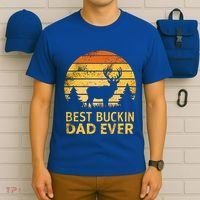 Vintage Best Buckin Dad Ever Mazing Papa Funny Hunting Gift T-Shirt thumb 6