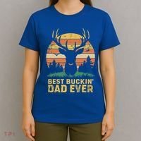 Vintage Best Buckin Dad Ever Deer Hunters Dad Hunting Gift T-Shirt thumb 4