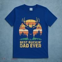 Vintage Best Buckin Dad Ever Deer Hunters Dad Hunting Gift T-Shirt thumb 5