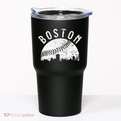 Vintage Baseball Boston Massachusetts Skyline Apparel Tumbler
