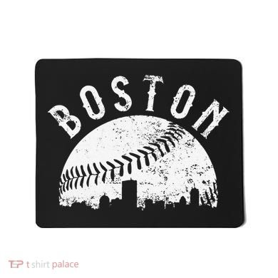 Vintage Baseball Boston Massachusetts Skyline Apparel Mousepad