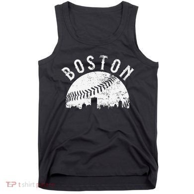 Vintage Baseball Boston Massachusetts Skyline Apparel Tank Top
