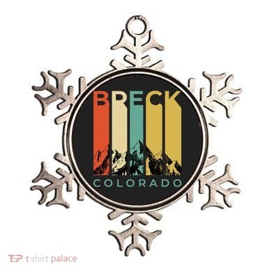 Vintage Breckenridge “Breck” Colorado Retro Colored Stripes Ornament