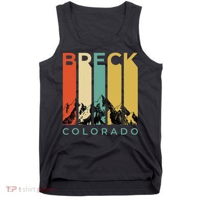 Vintage Breckenridge “Breck” Colorado Retro Colored Stripes Tank Top