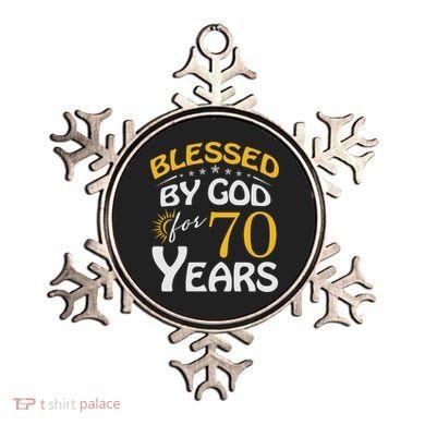 Vintage Blessed By God For 70 Years Old Happy 70th Birthday Cute Gift Ornament
