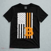 Vintage Bitcoin BTC USA Flag Crypto Currency Traders Bitcoin T-Shirt thumb 5