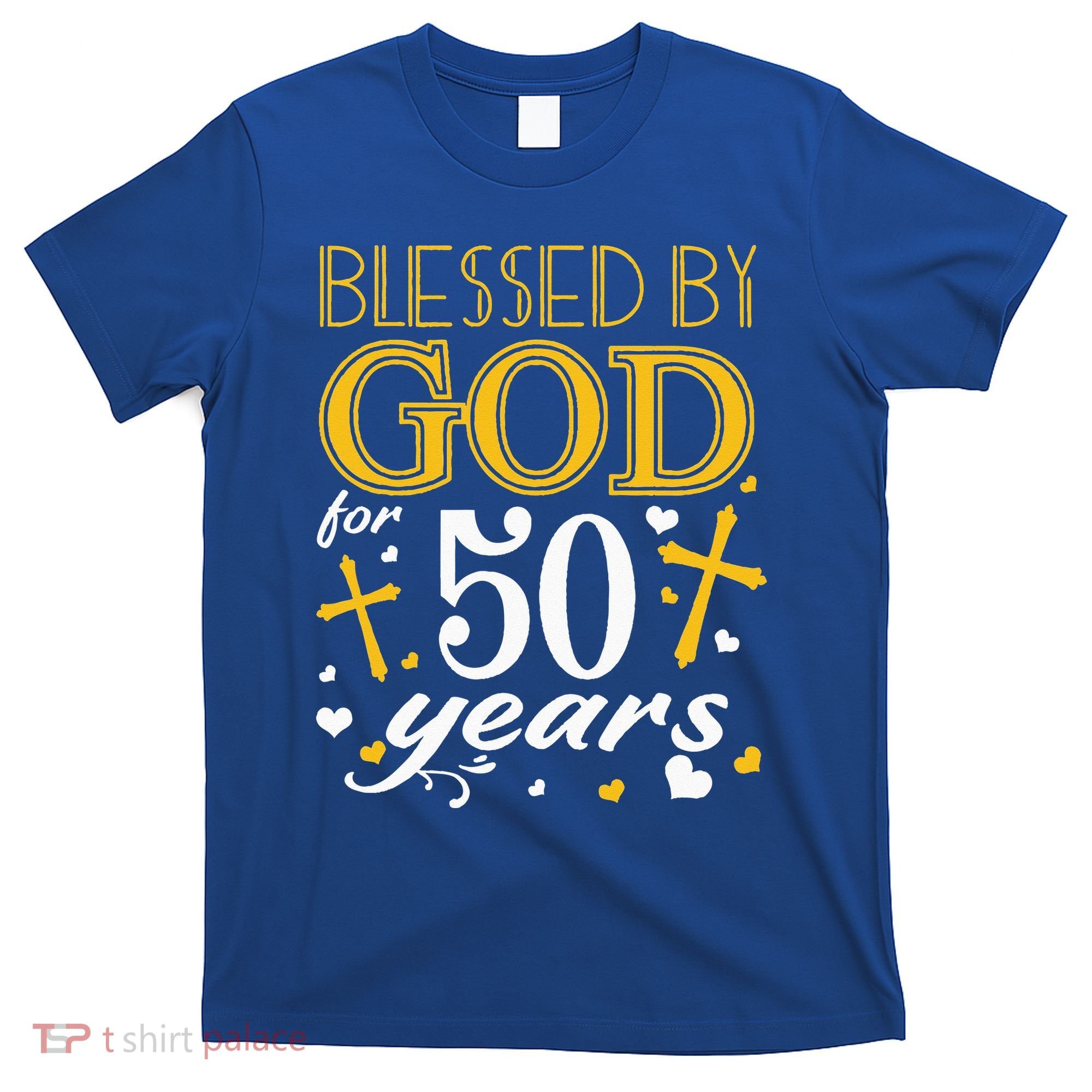 Vintage Blessed By God For 50 Years Happy 50th Birthday T-Shirt