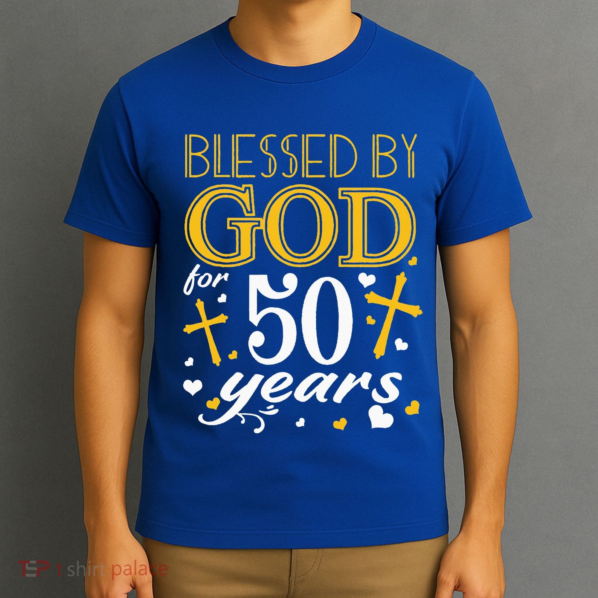 Vintage Blessed By God For 50 Years Happy 50th Birthday T-Shirt